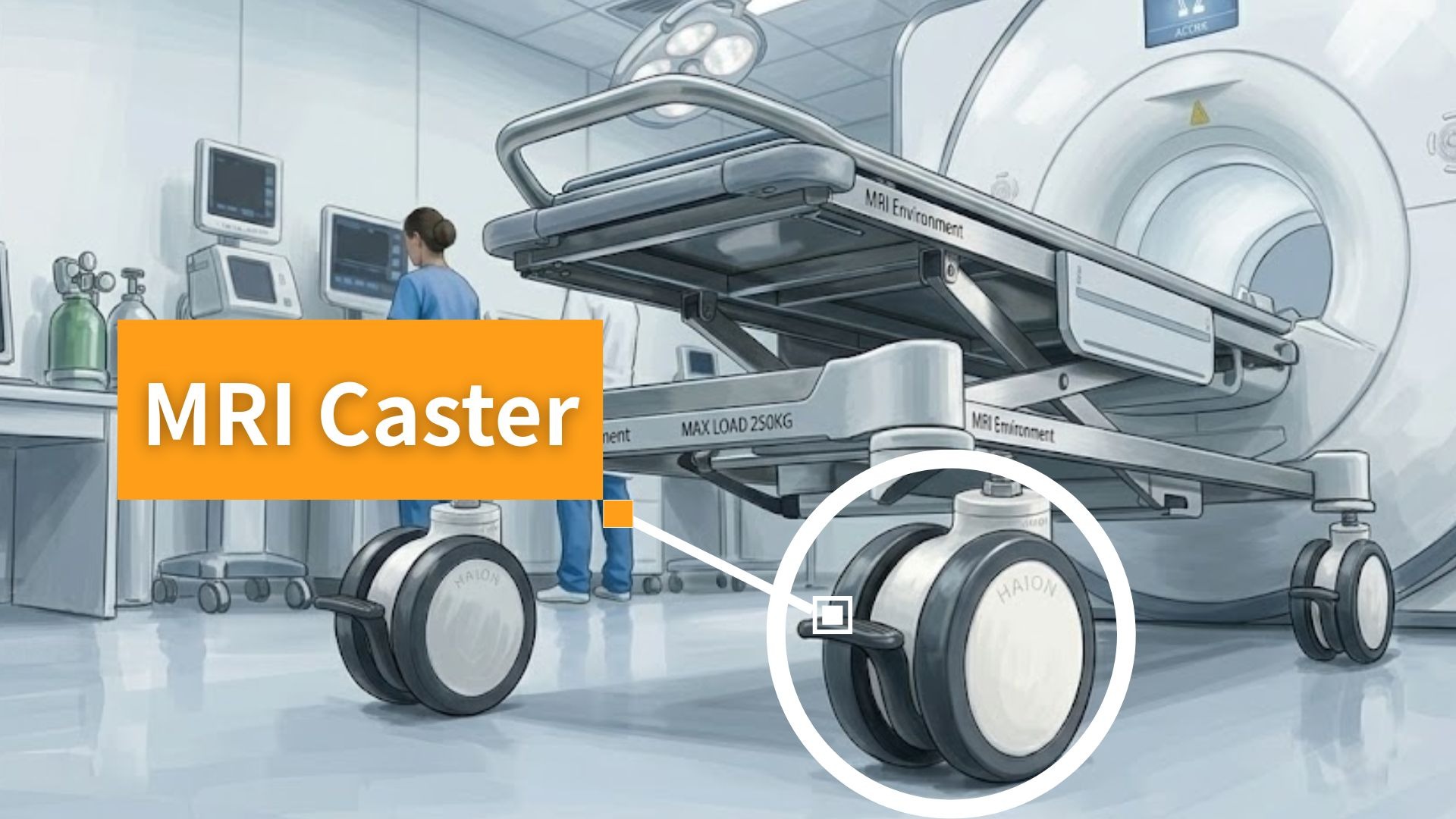 Official HAION article image for What Is an MRI Non-Ferromagnetic Caster?